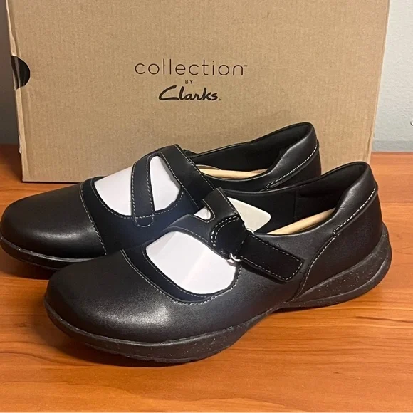 NIB Women’s Clarks® Roseville Jane Women's Mary Jane Shoes Black Size 8.5 - Picture 4 of 11